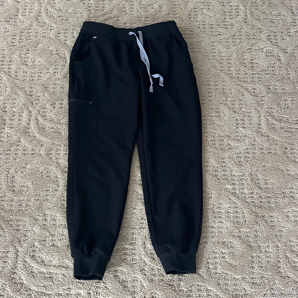 Figs Technical Collection Zamora Black Scrub Pants Size Small Petite S/P PO#5582